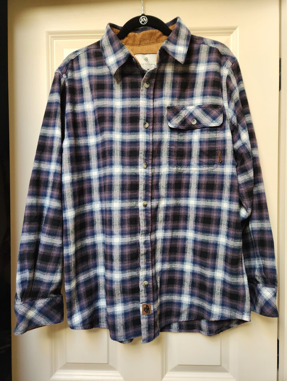 Legendary Whitetails Men's Plaid Long-Sleeve Button-Up Shirt, Size L NWOT